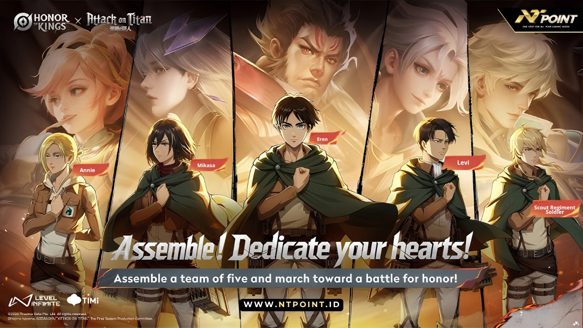 Kolaborasi HOK x Attack on Titan 2026: Jadwal Rilis, Daftar Skin, Dan Fitur Gameplay Terbaru